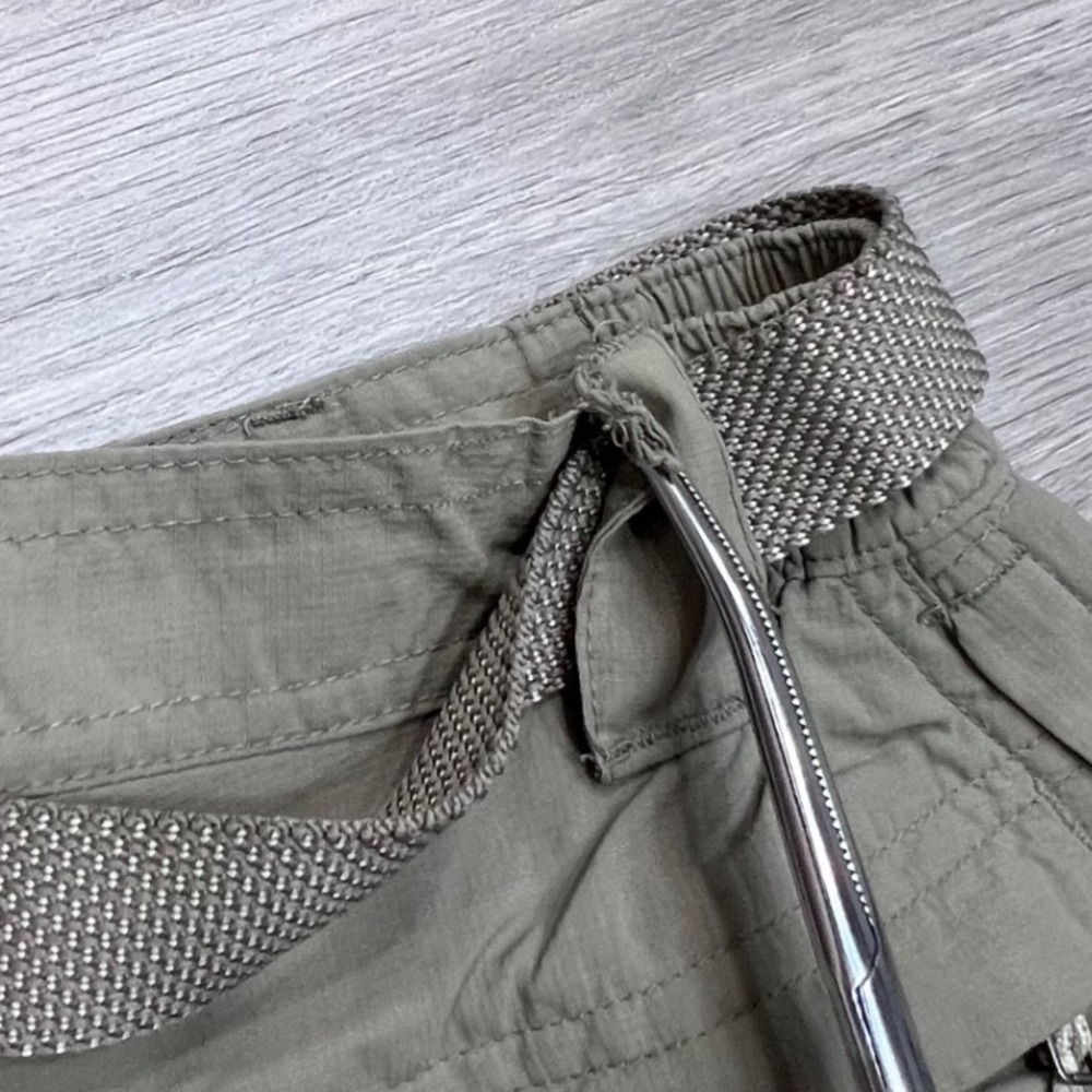 Columbia Titanium Omni-Dry Mens XL Cargo Shorts Khaki Tan Hiking Utility Belted - Picture 11 of 16